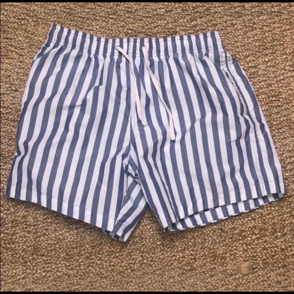 H&M striped swim trunks